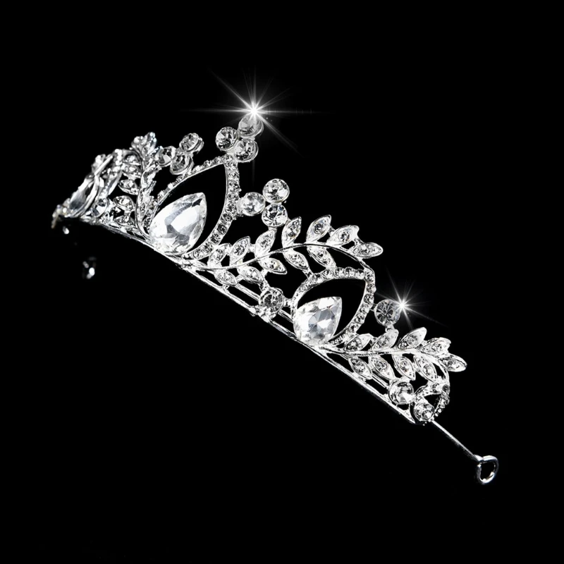 

Rhinestone Hair Ornament Tiara Jewelry Luxury Princess Queen Bride Crown Wedding Accessory