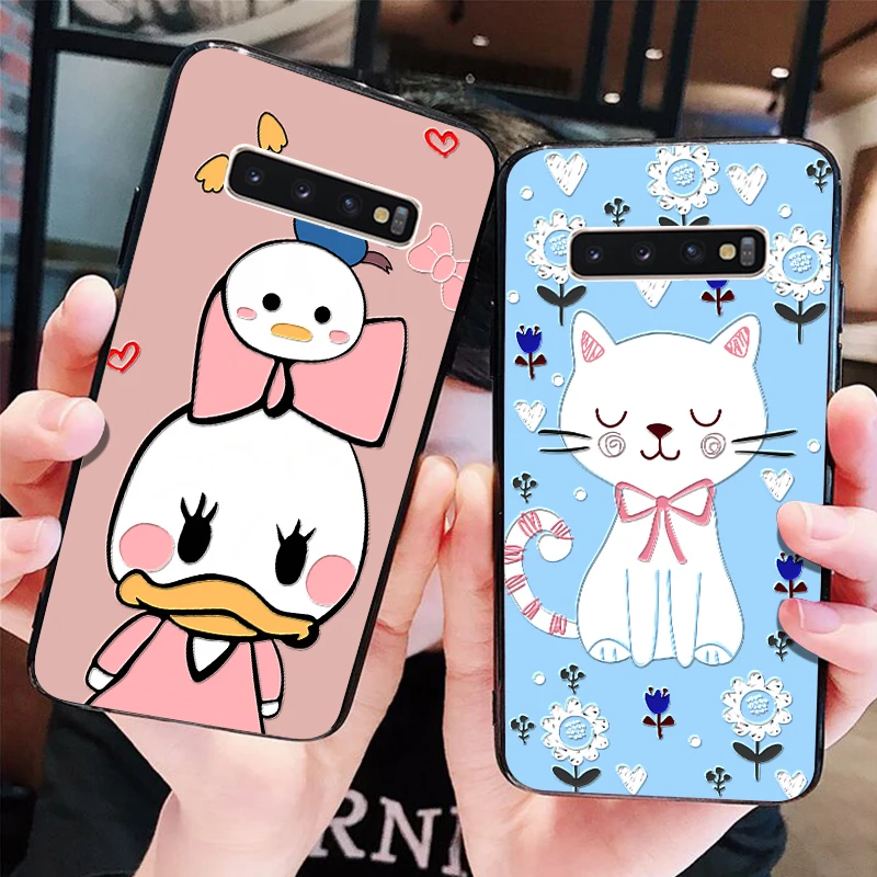 

3D Cute Cartoon Emboss Coque For Samsung Galaxy A40 A50 A70 A3 A5 A6 A8 S8 S9 S10 J4 J6 Plus S10e J8 J7 Prime S7 Phone TPU Case