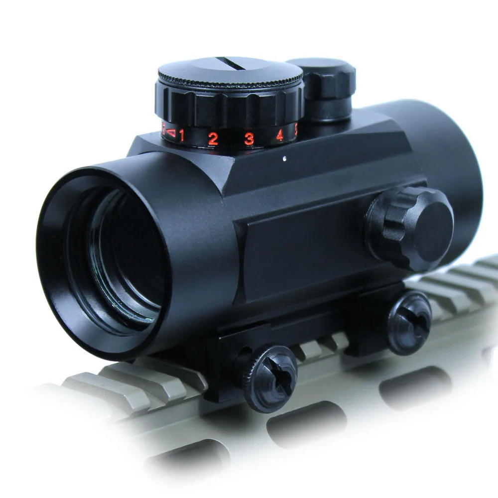 

Tactical 1X40 Green / Red Dot Sight 5 MOA Reticle Scope w/ 20mm Rail Mount for Airsoft Hunting outdoor