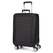 Мода PU тележка для багажа на колесах случае Мужская Женская мода камера 16/20/22/24 дюймов переноски на путешествия кодовый замок для чемодана тележка поле