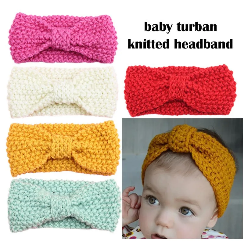 Newborns Girl Knit Crochet Warm Headbands Hair Accessories for Woolen