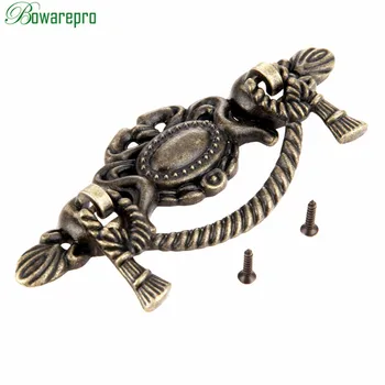 bowarepro Antique Furniture Handle Cabinets Knobs and Handles Door Drawer Cupboard Handle Kitchen Handle Pull Haldle Fittings 1