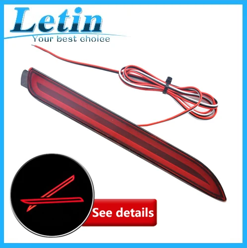 

For Toyota Wish Sienna Camry Reiz Verso harrier dynamic flowing sequential bumper Reflector LED Guide light Tail Brake lamp