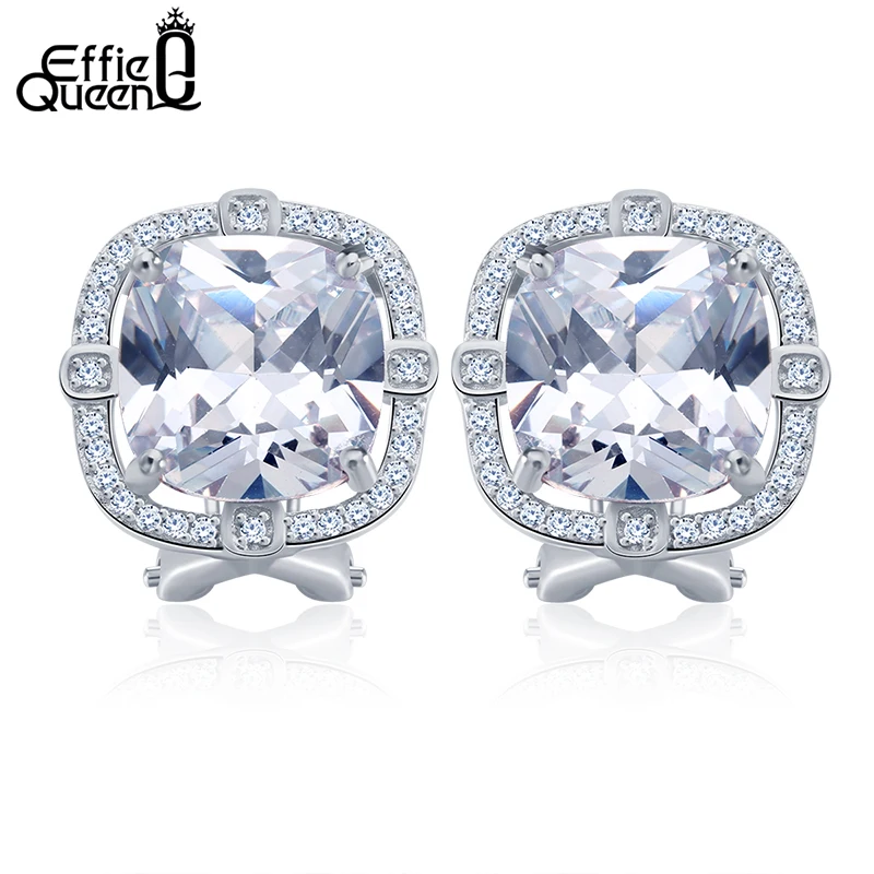 

Effie Queen New Style Cubic Zircon Stud Earrings for Women Clear Yellow Purple Crystal Clasp Earring Jewelry Gift DE150