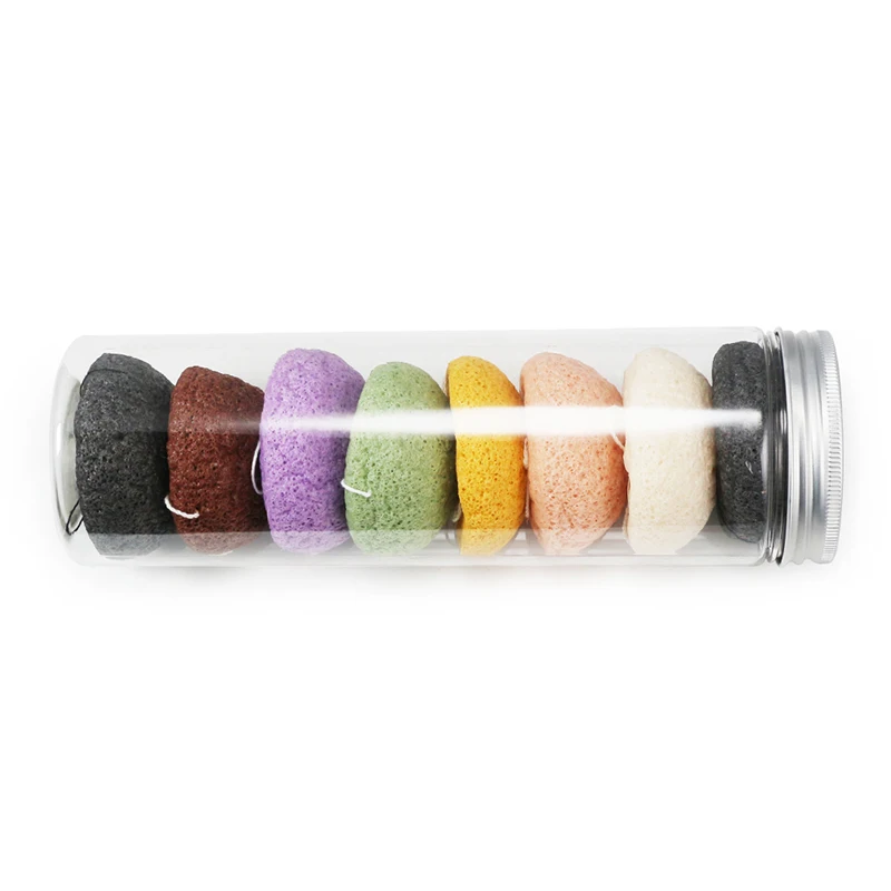 

8pcs/lot Clean Konjac Sponge Cosmetic Puff Face Cleaning Sponge Natural Konjac Puff Facial Cleanser Tool