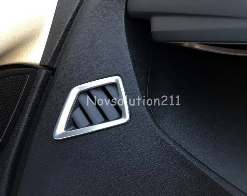 2pcs Stainless Steel Interior Dashboard Front Upper Air Condition Vent