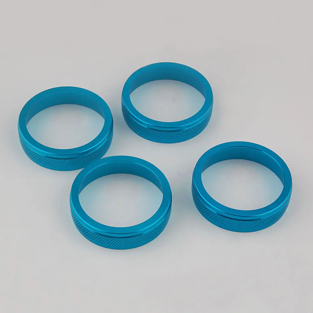 Синий Автомобиль Алюминий Кондиционер Аудио CD Отрегулировать Ручку Кольцо