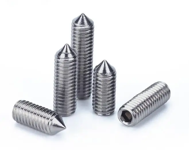 10pcs M5 stainless steel 304 tip set screws no head screw machine bolts Hexagon socket head bolt 5-16mm length