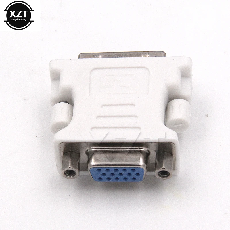 

High Quality DVI TO VGA connector DVI-I 24+5 Pin VGA Male to DVI Female Video Converter Adapter for PC laptop