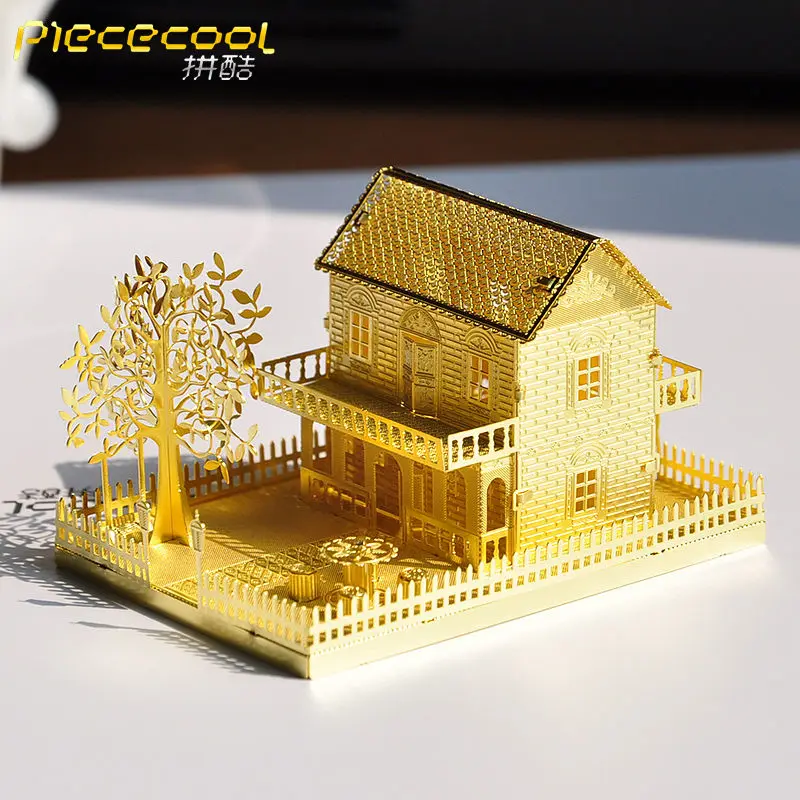 Новое поступление Piececool 3D металлический дом головоломка игрушка Сборка строительные наборы DIY архитектурная модель вилла забавные игрушки для детей подарок