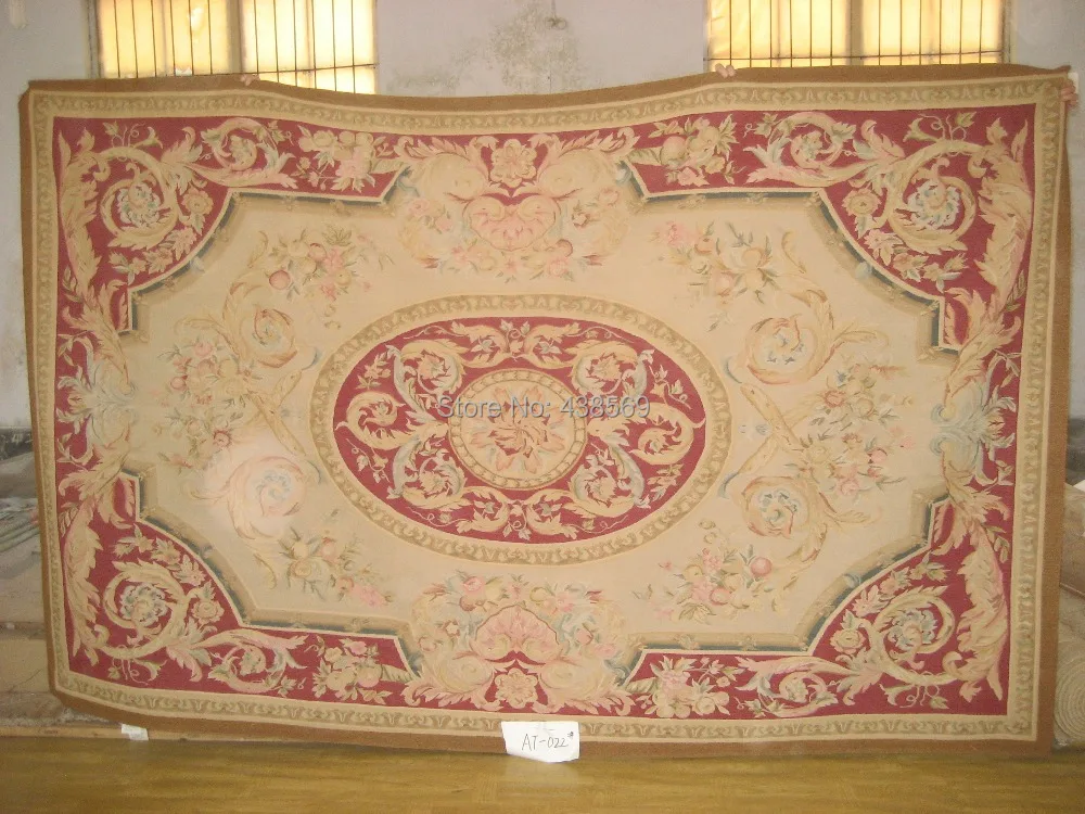 Бесплатная доставка 6 56 'x 9 84' традиционные ковры для Aubusson бежевые и бордовые