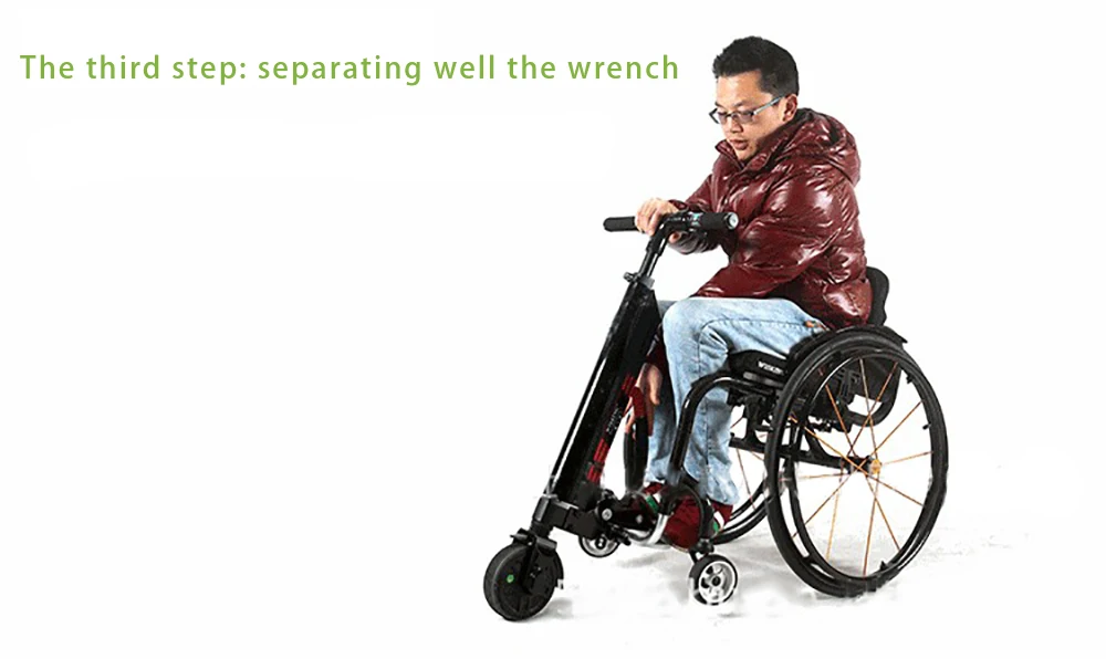 Perfect 36V 300W Electric Wheelchair Tractor 8 inch Handcycle Handbike DIY Electric Wheelchair Drive Head with 36V 210wh Battery 8 Perfect 36V 300W Electric Wheelchair Tractor 8 inch Handcycle Handbike DIY Electric Wheelchair Drive Head with 36V 210wh Battery 8