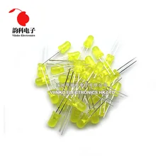 100 шт. желтый светодиодный 5 мм желтый светильник-излучающий диод желтый желтеет