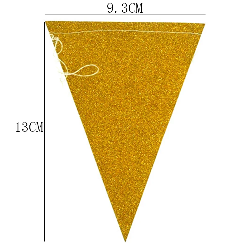 Бумажные флаги баннер Бумажная гирлянда Вымпел розовый белый золотой для свадьбы День рождения год висячие украшения поставщиков 15 шт 3 м