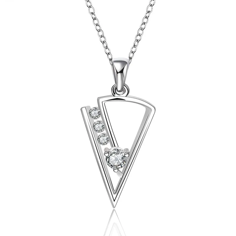New Beautiful Necklaces Women Triangle Design &amp Pendants Silver Plated Fashion Jewelry Gift | Украшения и аксессуары