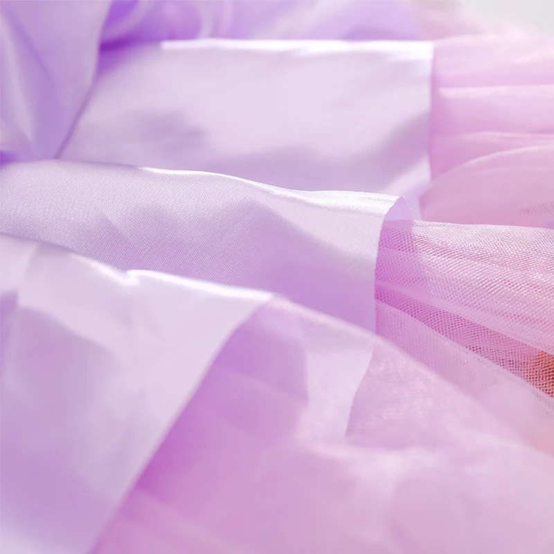 B&N Soft Chiffon Elastic Waist Girl Princess Pettiskirts Children Dance Solid Tutu Skirts Coloful Pompom Tulle Skirts For 2-8T5