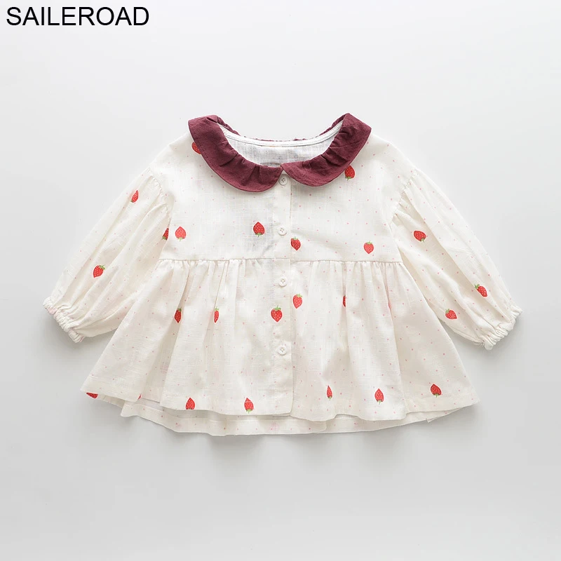 

SAILEROAD Baby Girl Dress Kids Strawberry Dresses for Girls Princess Dress Autumn Children Clothing Dresses for Elegant Girls