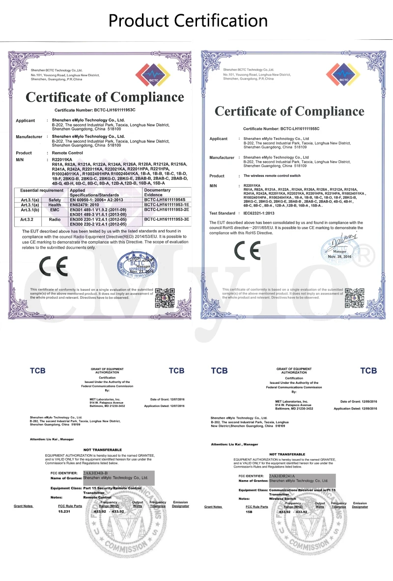 EMylo DC 24V РЧ смарт-переключатель, Беспроводной дистанционного Управление светильник переключатель передатчик 2-Каналы тумблер Мгновенный Переключатель, реле 433 МГц