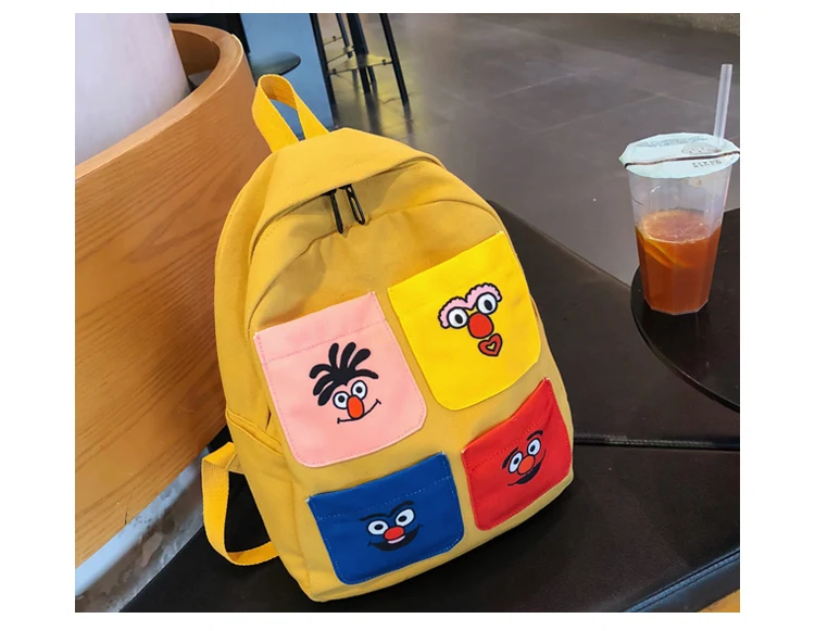 Menghuo 2019 Backpacks Women Cartoon Printed High Quality Canvas Backpack for Girl School Bag Teenagers Women Travel Bag Mochila_34-1_06