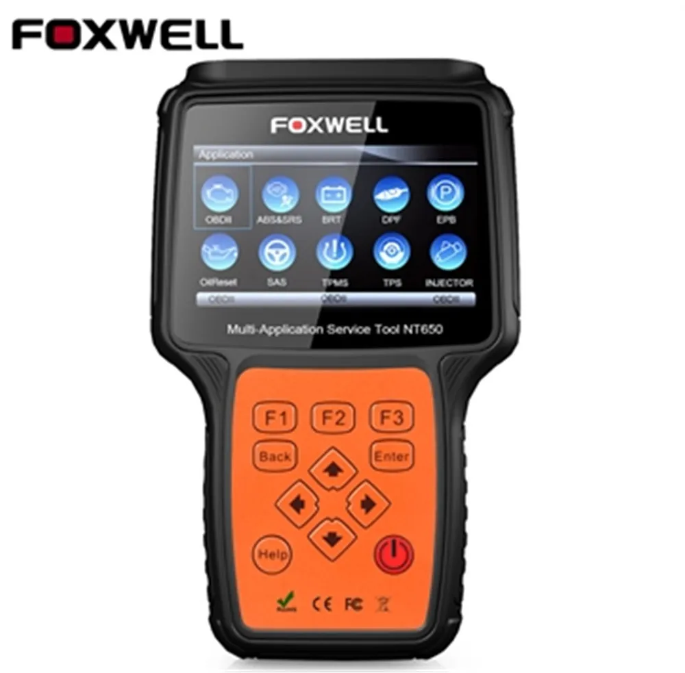 FOXWELL NT650 OBD2 автомобильный сканер Foxwell NT650 Elite поддержка ABS подушка безопасности SAS EPB DPF Сброс масла