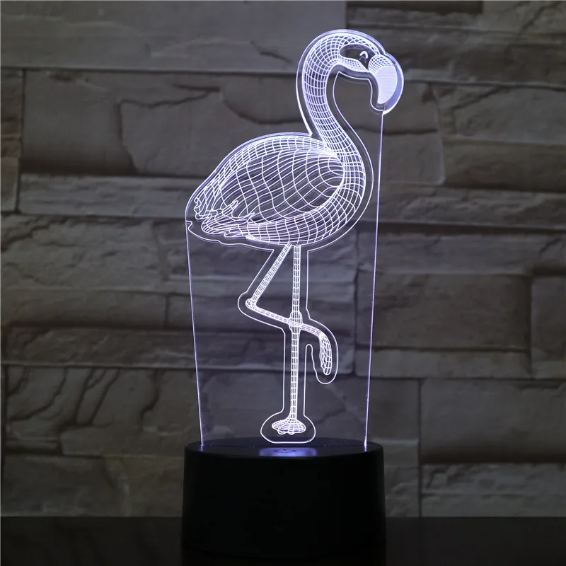 3d ночник Luminaria Flamingo Светодиодная лампа Power Bank осветительные приборы De Mesa милый