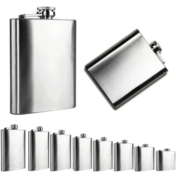 

Stainless Steel Pocket Hip Flask High Quality Portable Wine Whisky Pot Bottle Drinkware For Drinker 1 2 3 4 5 6 7 8 9 10 18 20oz