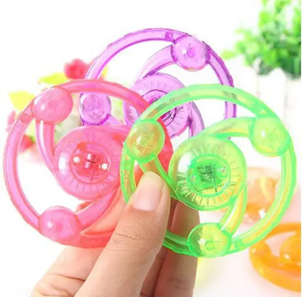 5PCS/Lot Luminous Hand Pull Luminous Flashing Rope Flywheel Toy Led Light Toy Novelty Children Flywheel Flash Gyro Gift ZXH 4