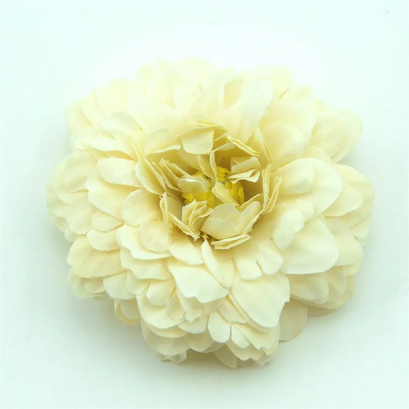5 шт. 7 см искусственные хризантемы шелковая Цветочная головка для дома Свадебные украшения венок Скрапбукинг искусственный подсолнух цветы - Цвет: milk white
