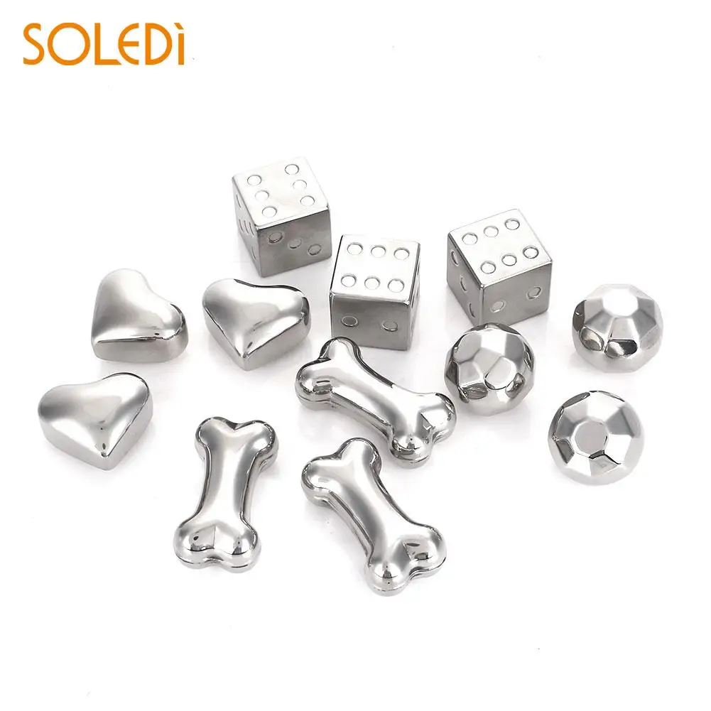 

Eco-Friendly Ice Cube Stainless Steel Beverage Originality Ice Mould Restaurants Economic Whiskey Stones Drinking