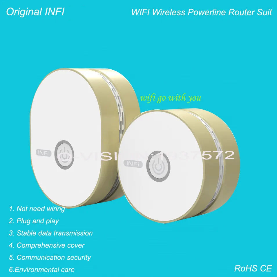 INFI Smart WIFI Wireless Router Powerline Carrier Wifi Signal Amplifier 200mbps 2.4G Plug & Play Wireless Transmit150 AC110-240V-1