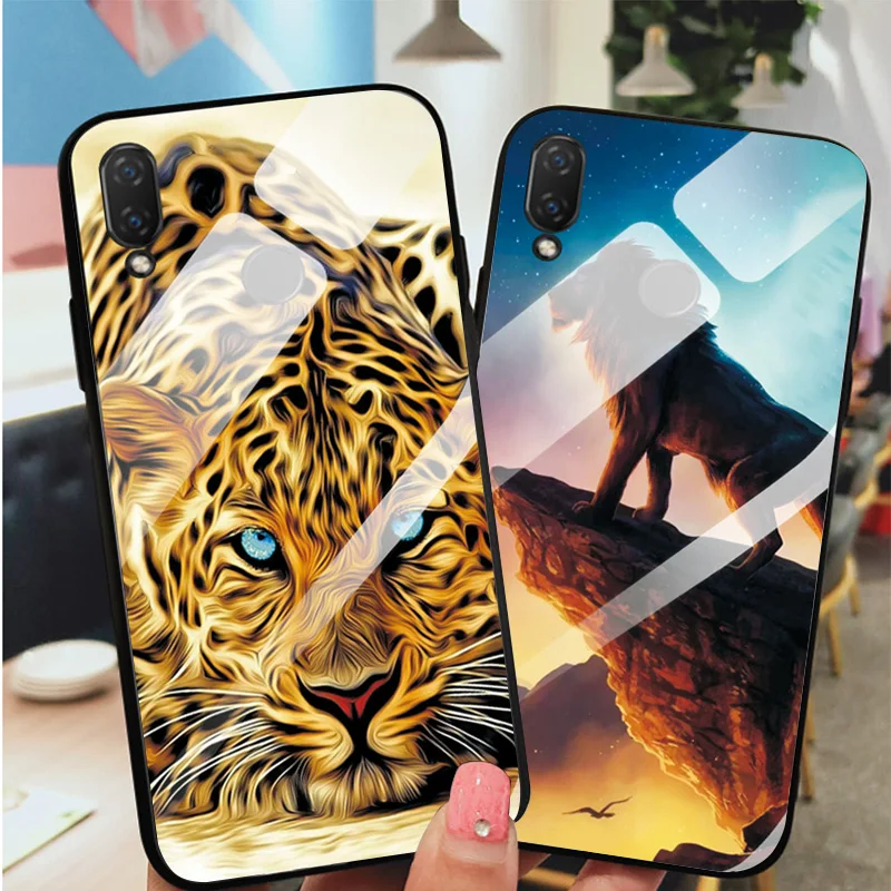 Чехол из закаленного стекла для Huawei Honor 10 Lite City глянцевый чехол P Smart 2019 с