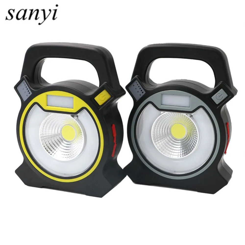 

Rechargeable LED Portable Lanterns Spotlight Movable Outdoor Camping Light 30W COB LED Searchlight 4 Mode For Camping Hunting