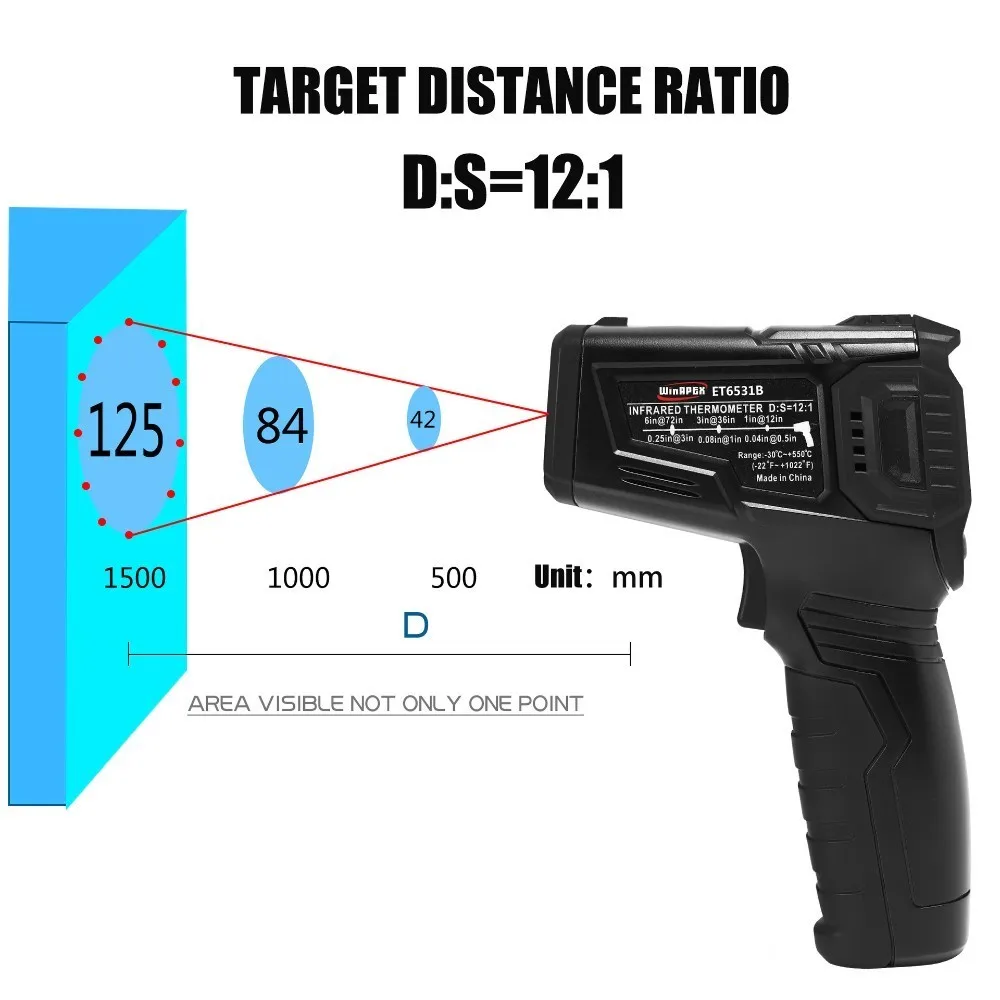 Ручной лазерный Инфракрасный цифровой термометр пистолет Измеритель влажности температура Влажность гигрометр Измеритель пирометр Temp ЖК-дисплей