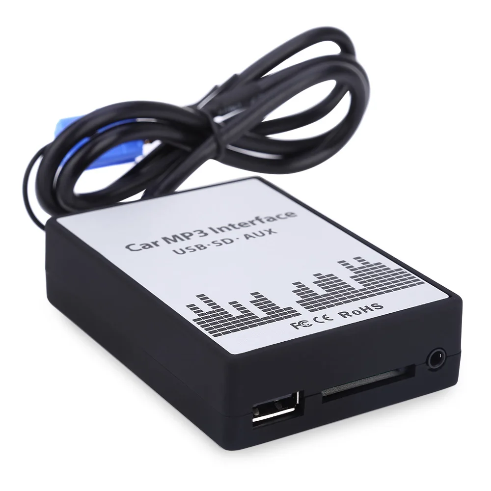 Автомобильный MP3 Интерфейс DC 12V USB SD кабель для передачи данных AUX радио адаптер 8 PIN