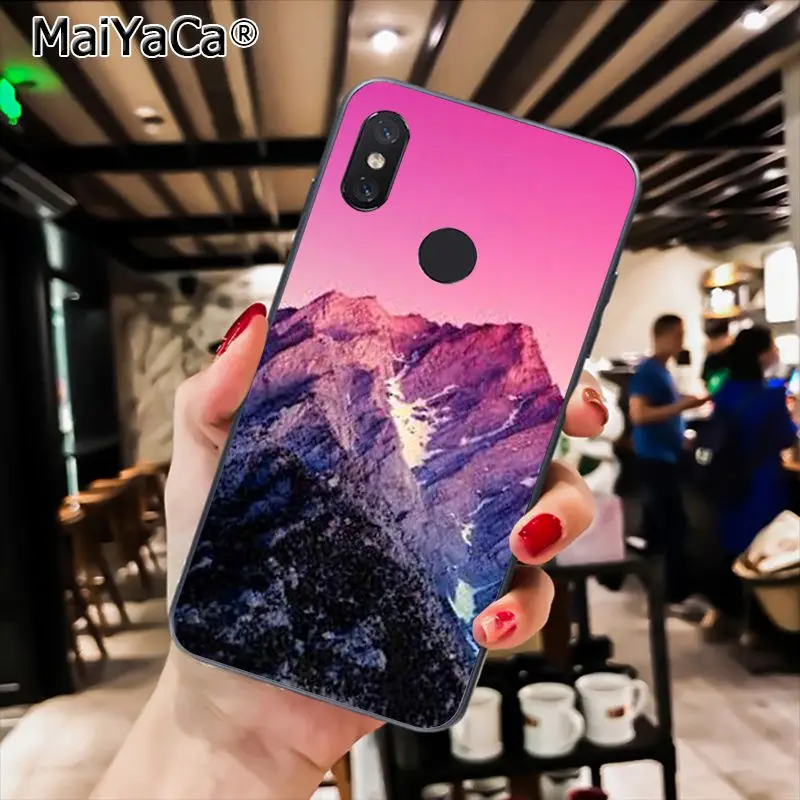 MaiYaCa зимние снежные горы Sceneary черный чехол для телефона для Xiaomi Redmi8 4X 6A S2 7A 6A Redmi 5 5Plus Note5 7 Note8Pro