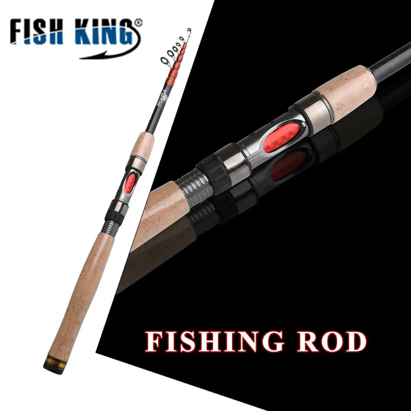

FISH KING MH power C.W 10-30G Carbon Telescopic Spinning Fishing Rod Line 10-20LB Travel Fishing Lure Rod china