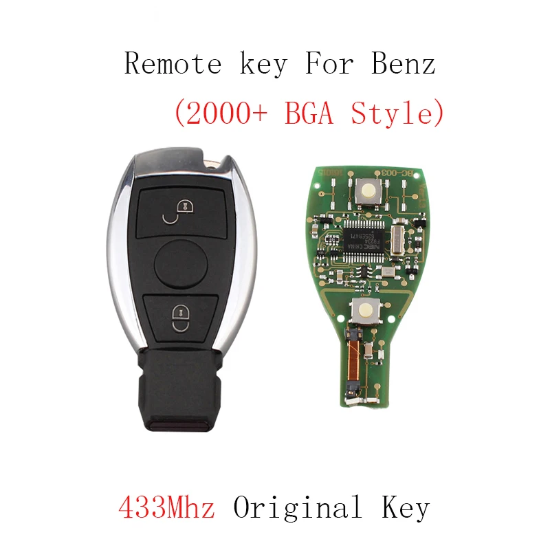 2 кнопки 433 мГц Smart Remote Key Keyless Брелок для Mercedes BENZ 2000+ NEC и BGA Стиль Авто ключи от машины