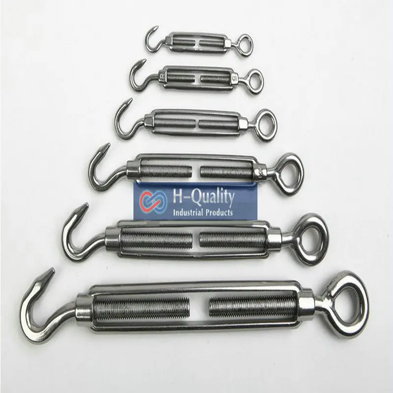 

Rigging M10 US type stainless steel wire rope marine hardware 304 turnbuckles with eye and hook