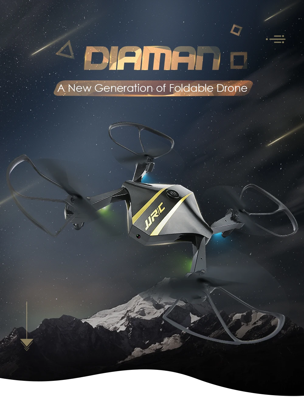 JJRC H44WH DIAMAN FOLDABLE DRONE WITH 720P CAMERA HD WIFI DRONES 1