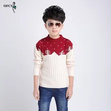 Ofcs/Весенняя детская одежда для мальчиков Новые брендовые вязаные детские Свитера и кардиганы модная Плотная хлопковая повседневная детская одежда