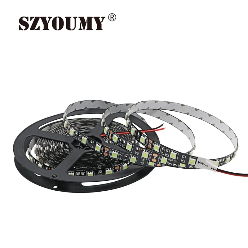 SZYOUMY Новое поступление SMD 5050 60 светодиодный/M Ice Blue Светодиодные ленты Light 300 светодиодный s/5 м DC 12 В гибкий свет ленты лампы 100 м DHL корабль