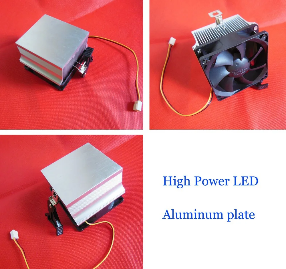 Aluminum plate with 12V fan for high power led diy Aluminium Heat Sink Cooling for 50w 100w 150w