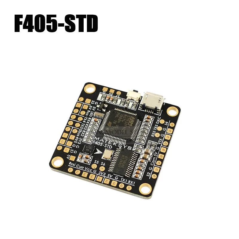

Matek System F405-STD Flight Controller Betaflight OSD MicroSD BlackBox STM32F405RGT6 6 PWM/DSHOT Outputs BMP280 Barometer