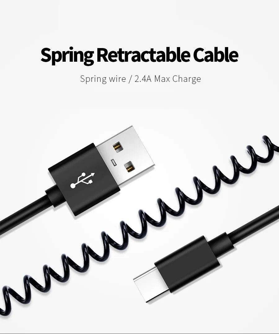 

Retractable Cable Micro USB Type C For iPhone Lightning Cable 1.5M 2.4A Fast Charging USB-C Type-C Magnet Charger Phone Cable