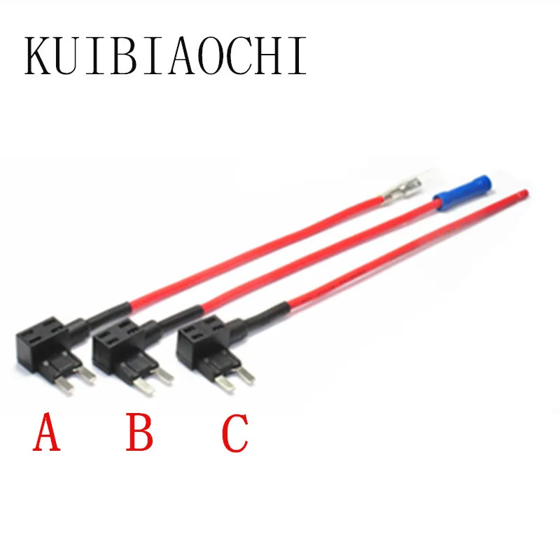 

100pcs/lot 12V Fuse Holder Add-a-circuit TAP Adapter Micro/Mini/Standard ATM APM Blade Auto Fuse with Car Fuse with holder