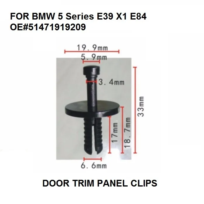 

oe#51471919209 x10 Indoor Panelling Clip Blades rivets For BMW 5 Series E39 X1 E84
