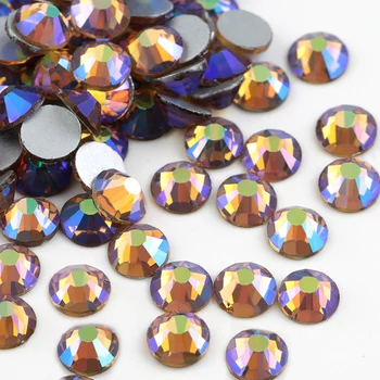 

Topaz AB SS16 SS20 Flat Back Deco Non Hot-fix Rhinestone For Rhinestone & Decoration glue on stone