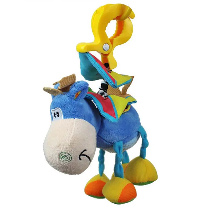 

Baby Toys Vibrating Rattles Chidren's Pull to Shake Baby Donkey Toys Stuffed Animal Plush Toys Baby Hanging Strollers Toys gift