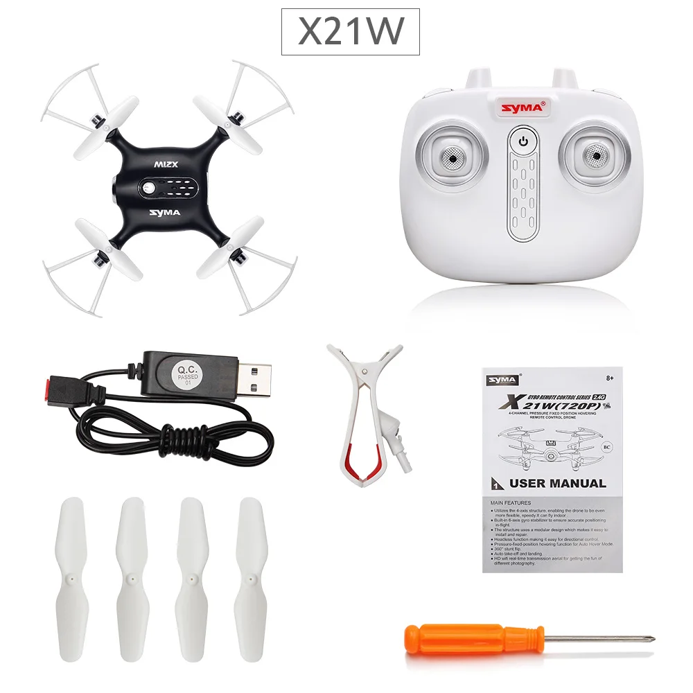 Syma X21W Радиоуправляемый вертолет мини Дрон с камерой WIFI FPV передача в реальном