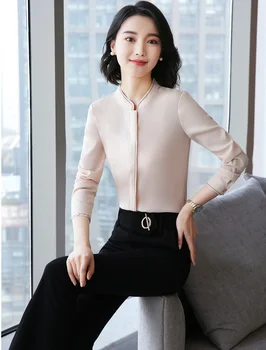 

2018 New Styles Fall Autumn Pantsuits With 2 Piece Pants and Blouses & Shirts Sets For Women Business Suits Female Pants Suits